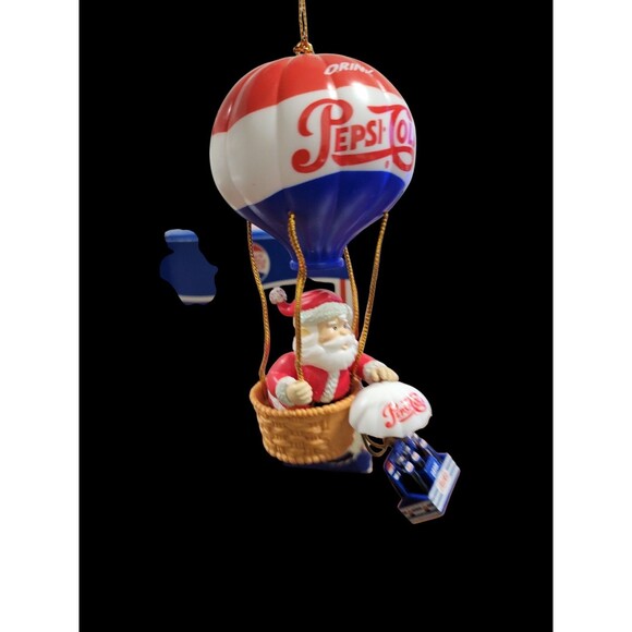 Pepsi Cola Santa Hot Air Balloon Christmas Ornament w/Box 1997 Matrix - Picture 3 of 12